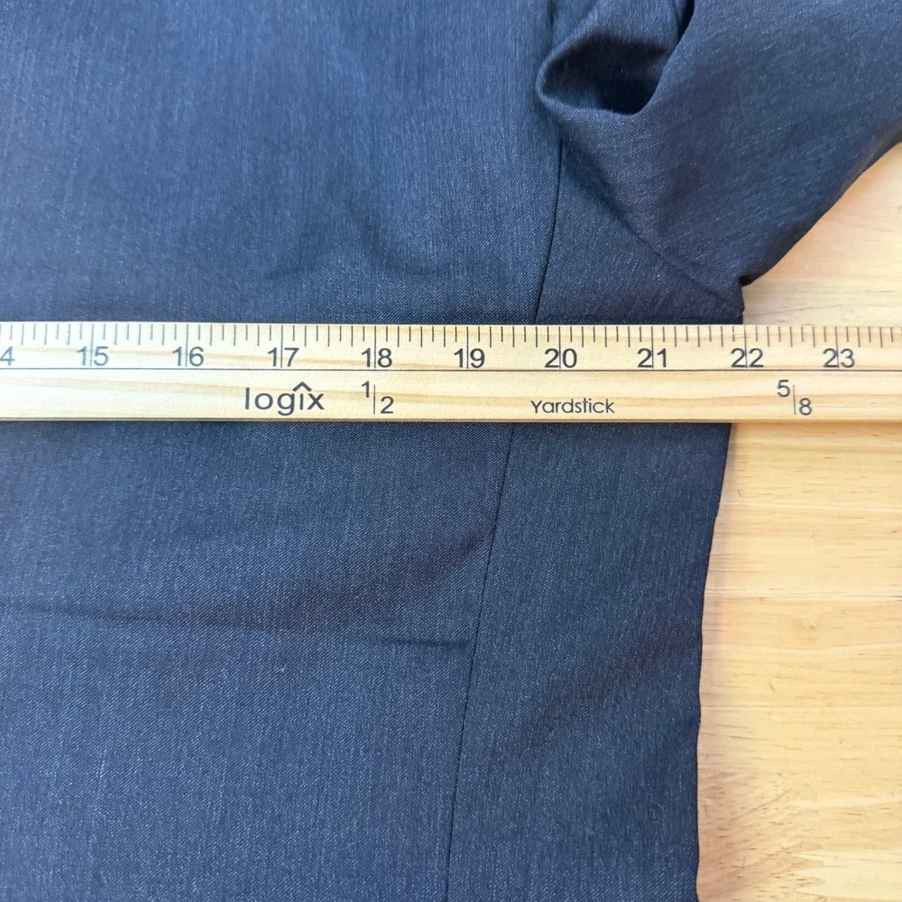 Jos. A Bank 2 Piece Suit Mens 41L 34x33 Wool Charcoal Gray Modern Flat Front